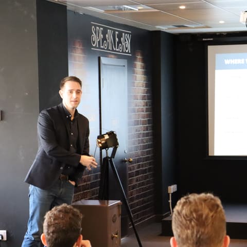 Me presenting to the White Label Loyalty team